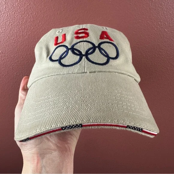 USA Olympic Team Hat Tan
Adjustable Cap US Flag On Back Mat Hat Brand Vintage - Picture 2 of 8
